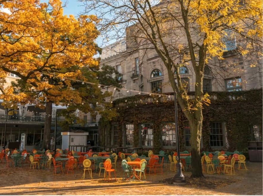 Custom illustration 8x8 of UW Madison Terrace - JenScribblesNY