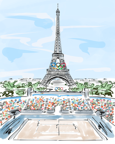 Eiffel Tower Paris Olympics 2024 - JenScribblesNY