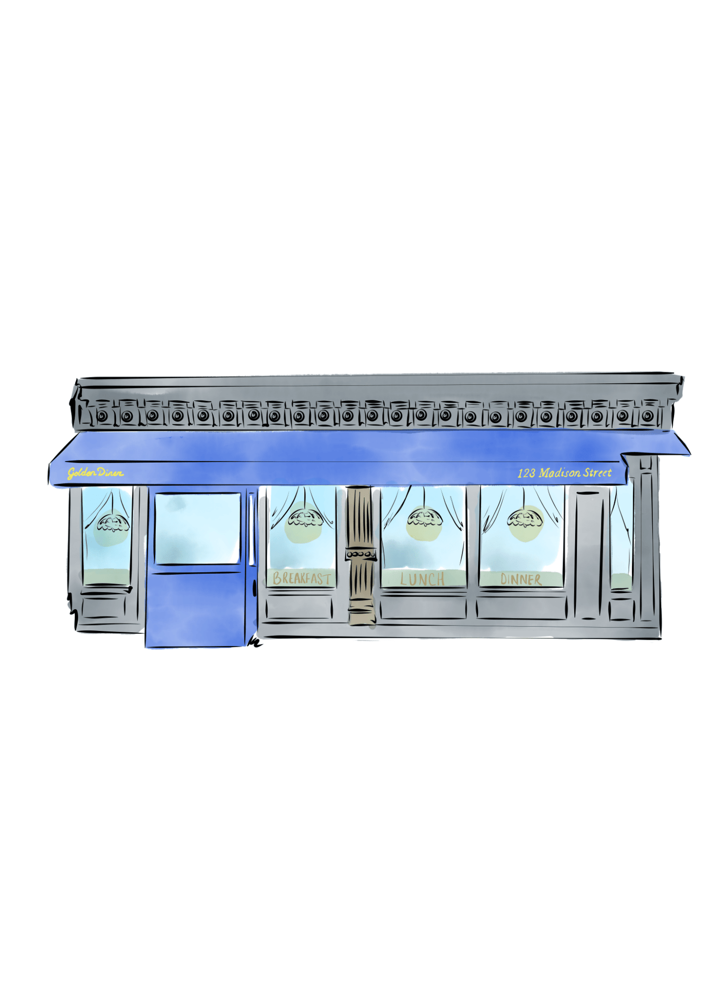 Golden Diner - JenScribblesNY