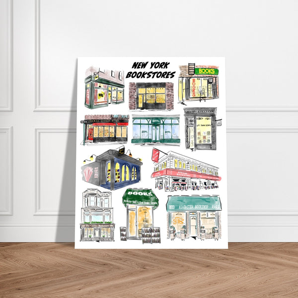 New York City Bookstore Art - JenScribblesNY