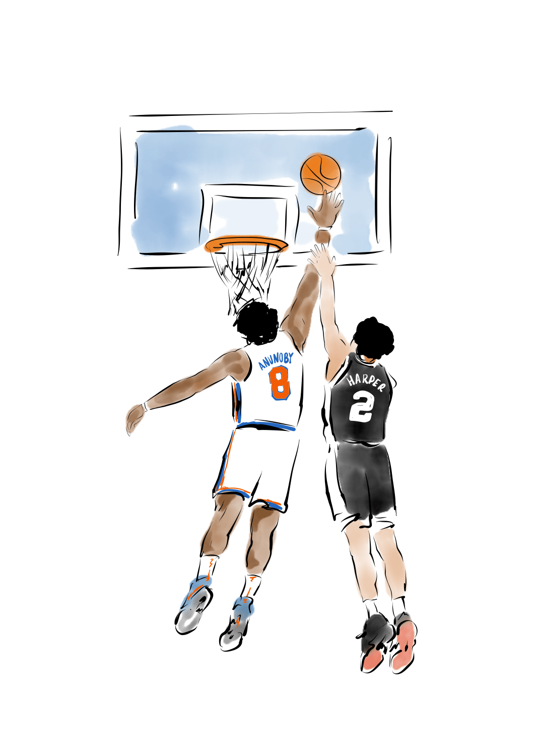 OG Anunoby Tip-in - JenScribblesNY
