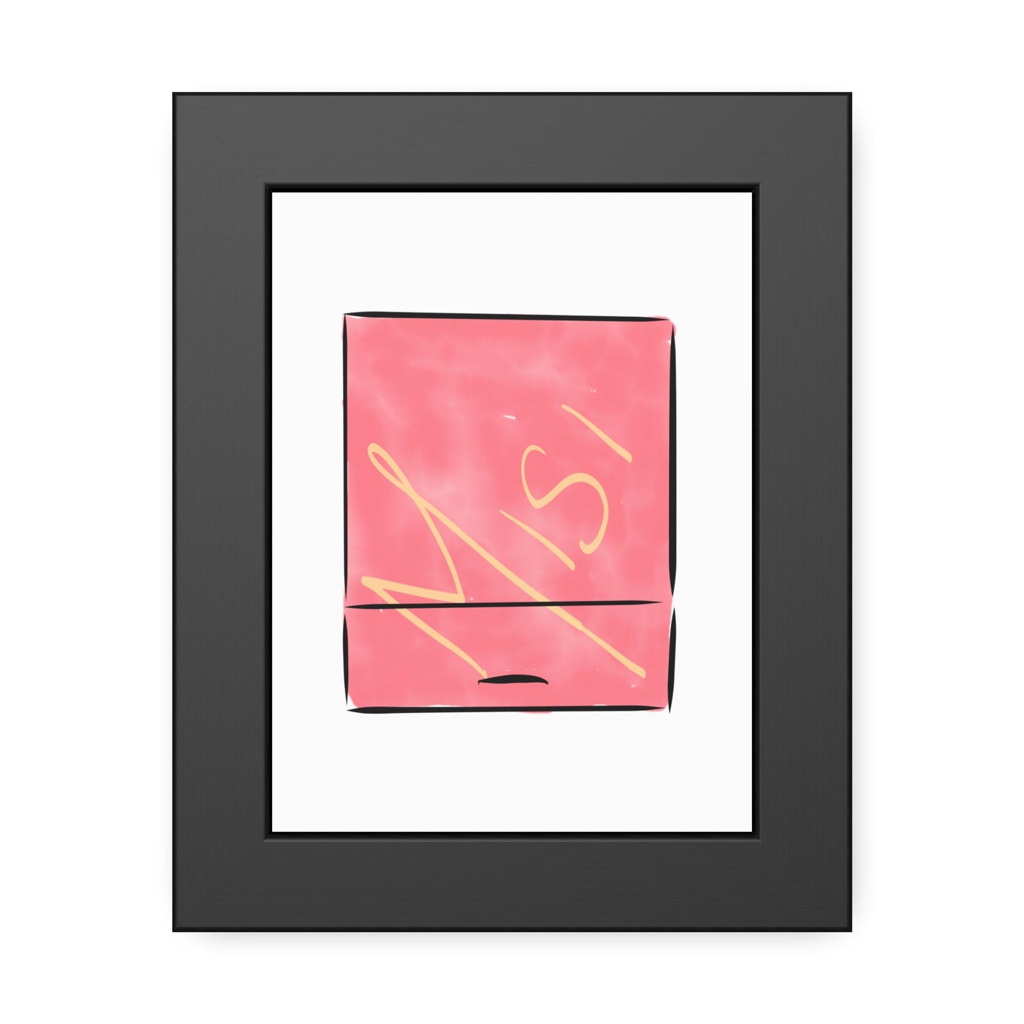 Copy of Framed Lilia Matchbook Art for fiance restaurant art print for anniversary gift - JenScribblesNY