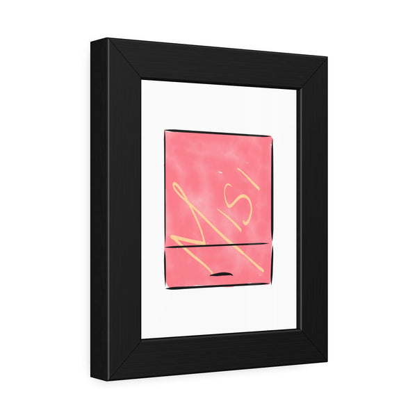 Copy of Framed Lilia Matchbook Art for fiance restaurant art print for anniversary gift - JenScribblesNY