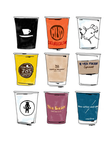 East Village Coffee Cups - JenScribblesNY