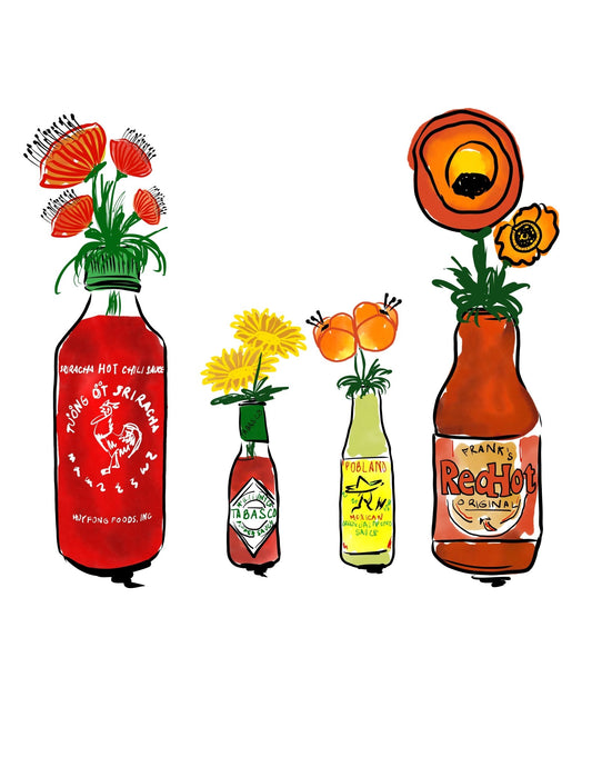 Hot Sauce x Flowers - JenScribblesNY