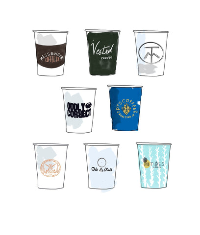 Kansas City MO Coffee Cups - JenScribblesNY