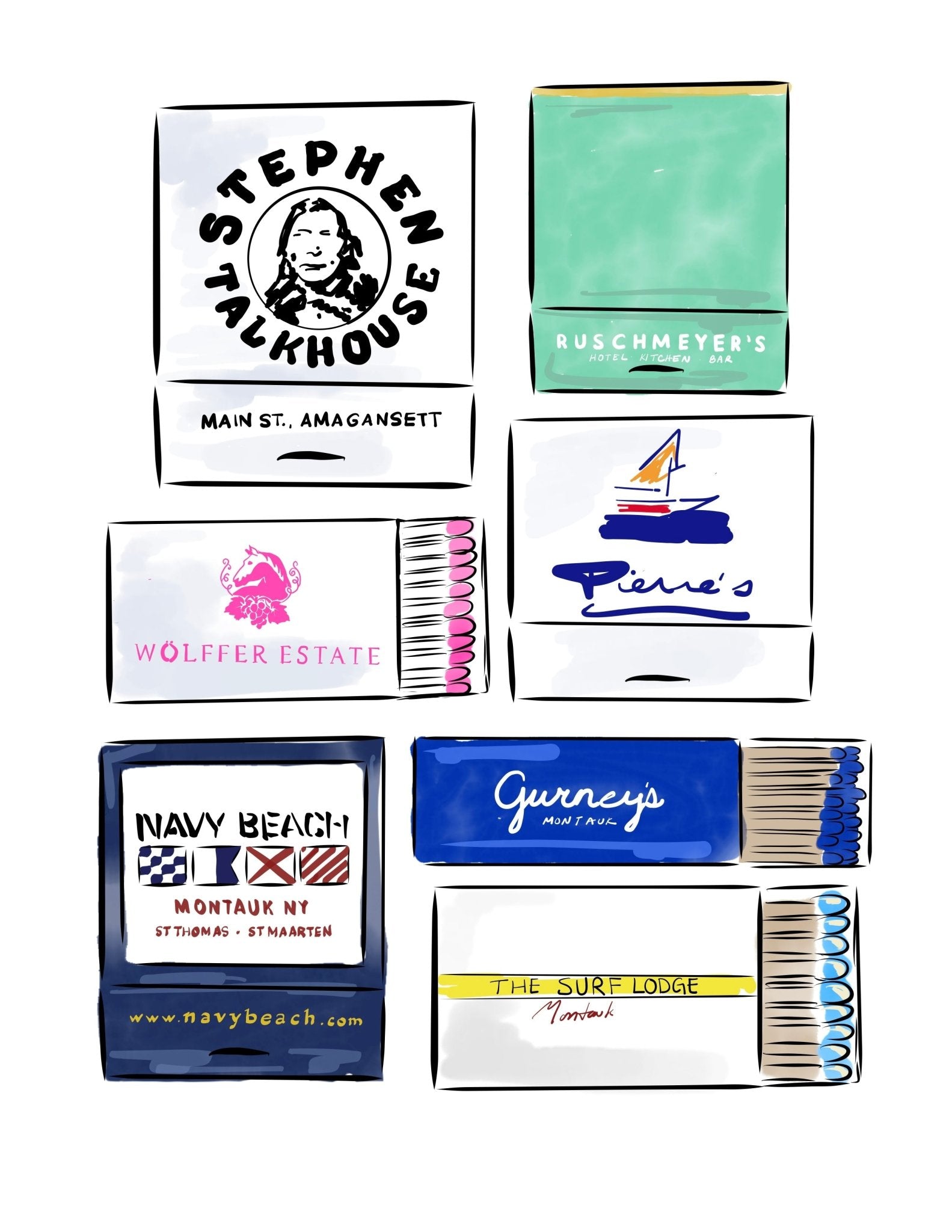 Montauk Matchbooks - JenScribblesNY