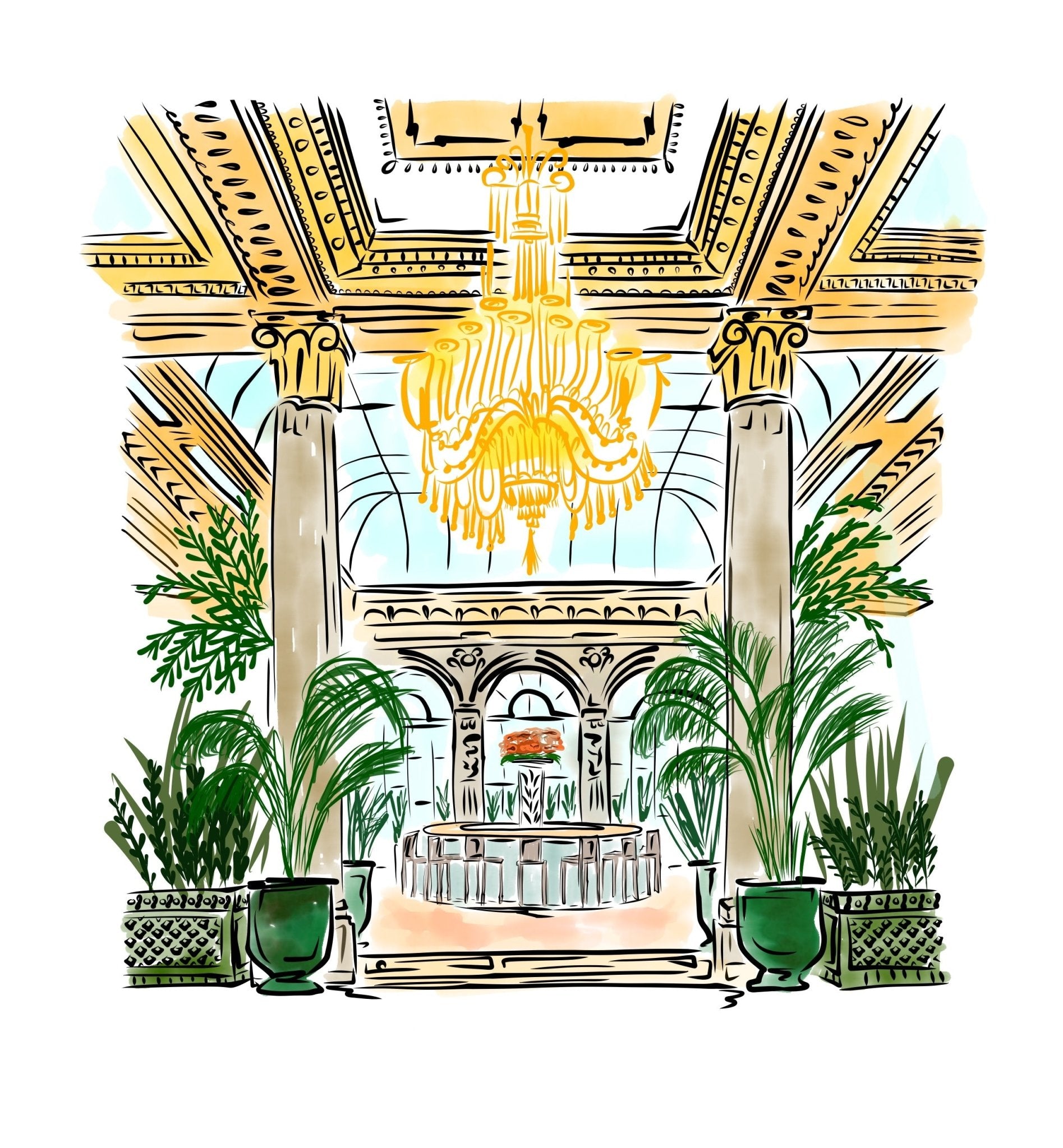 Palm’s Court at the Plaza Hotel - JenScribblesNY