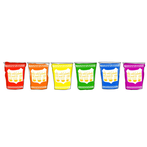 Rainbow NYC Coffee Cups - JenScribblesNY