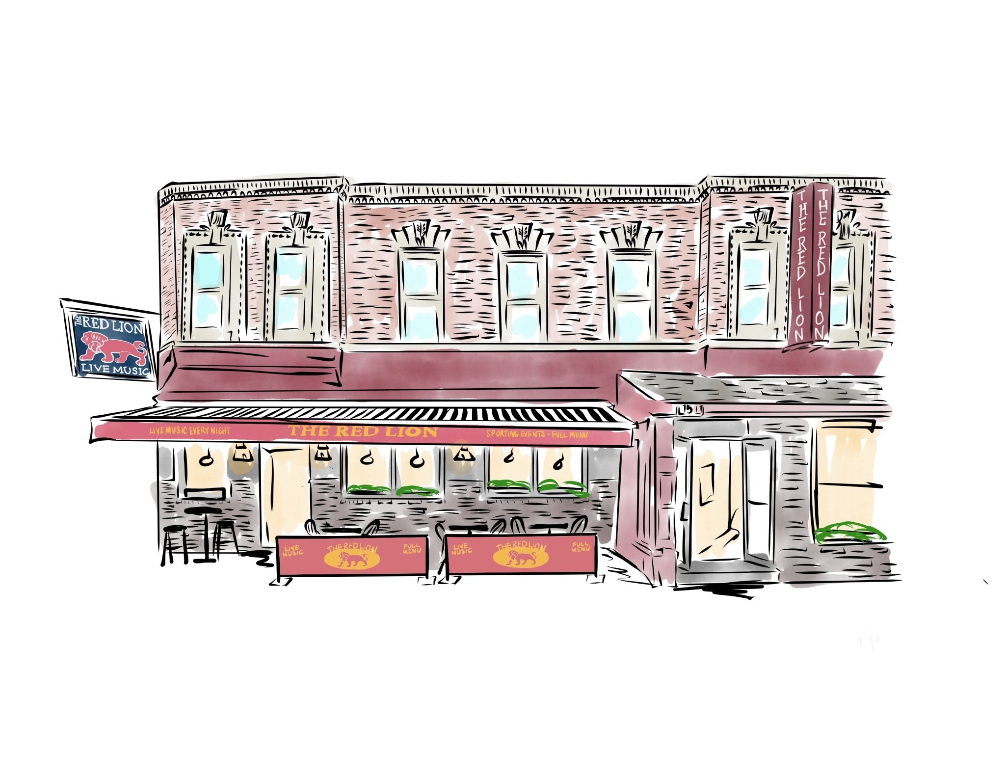 The Red Lion - JenScribblesNY